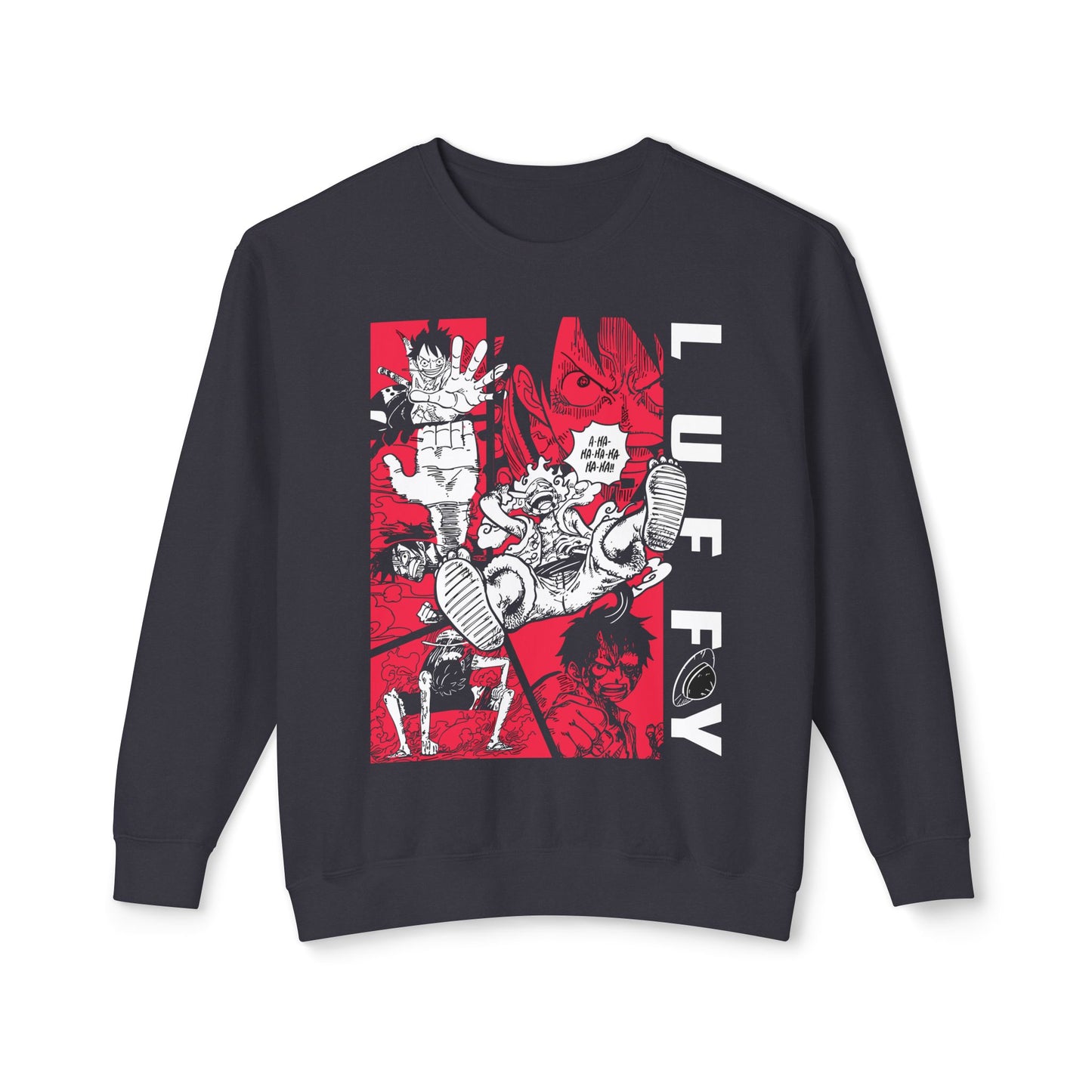 Luffy Crewneck Sweatshirt – Bold Red One Piece Gear