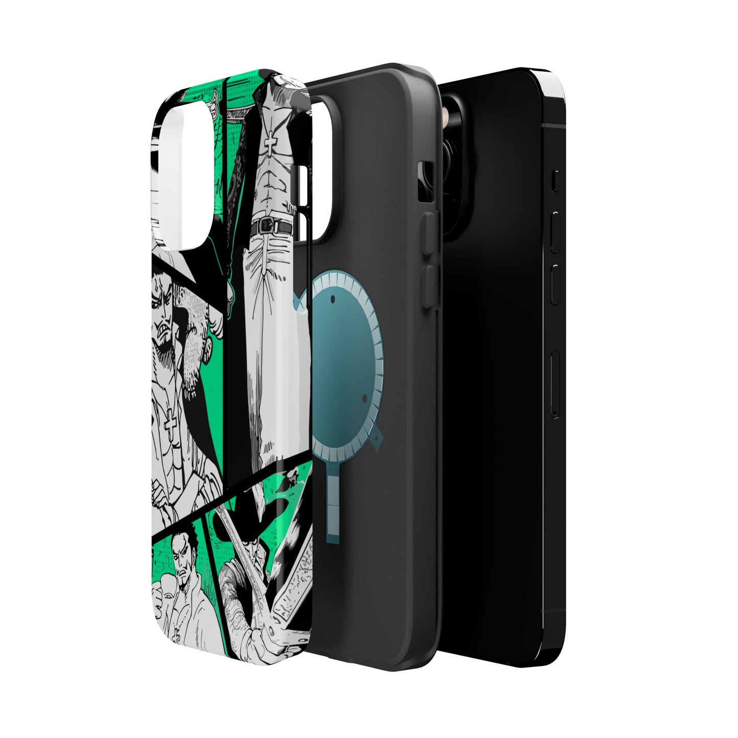 Dracule Mihawk Green Manga Tough Magnetic iPhone Case – Master Swordsman Design