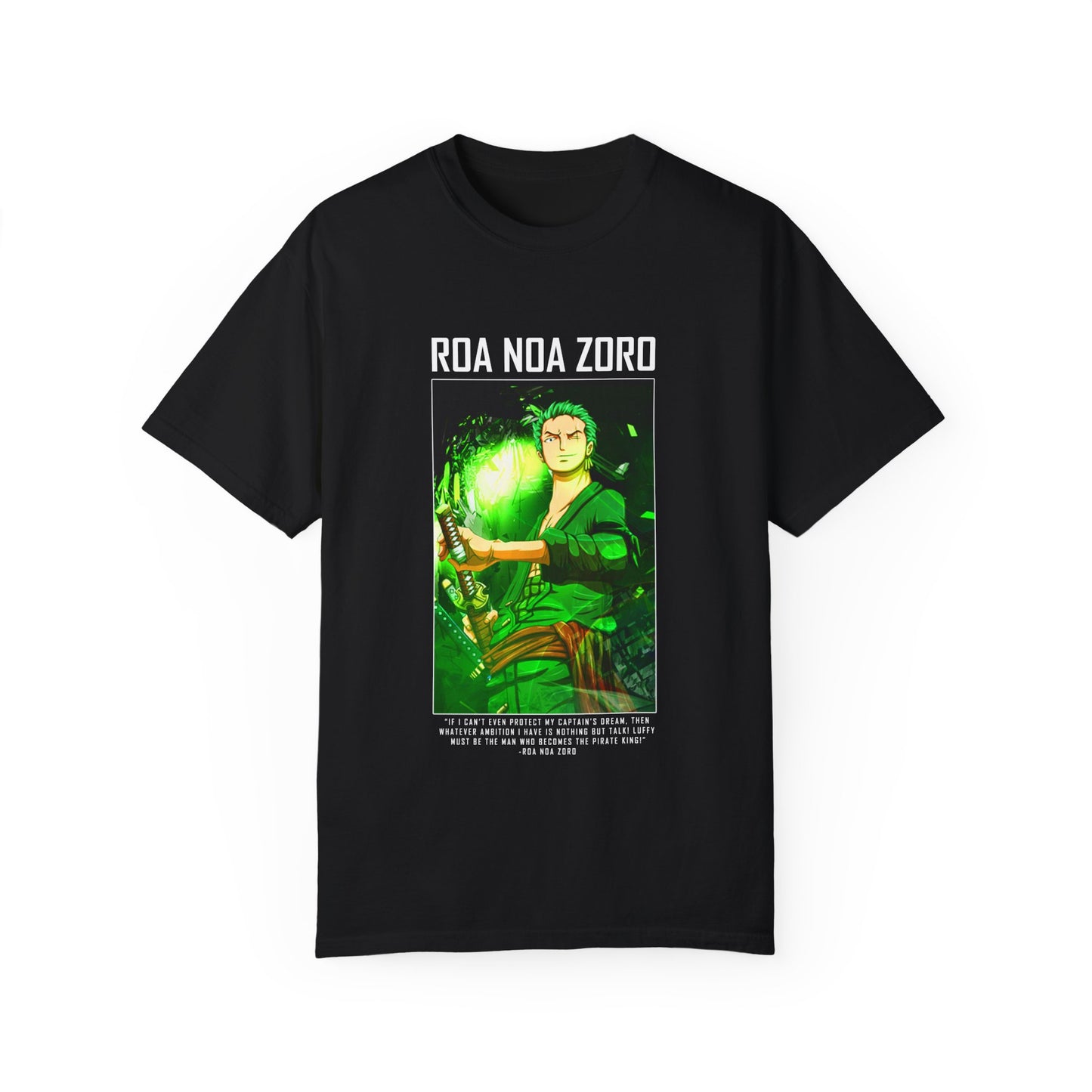 Garment-Dyed Roronoa Zoro T-Shirt – One Piece Swordsman Design