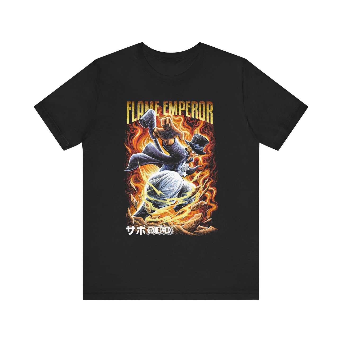 Flame Emperor Sabo Tee – One Piece Revolutionary Commander T-Shirt