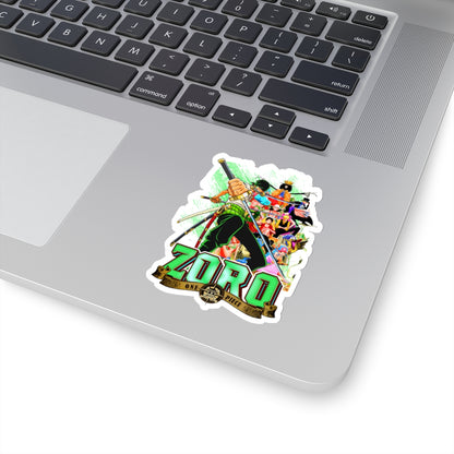 Zoro Epic Montage Sticker – Unleash the Swordsman’s Spirit