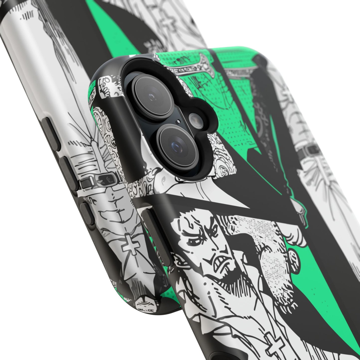 Dracule Mihawk Green Manga Tough Magnetic iPhone Case – Master Swordsman Design