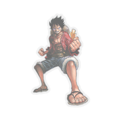 Luffy's Determined Stance Vinyl Sticker – Perfect for One Piece Fans