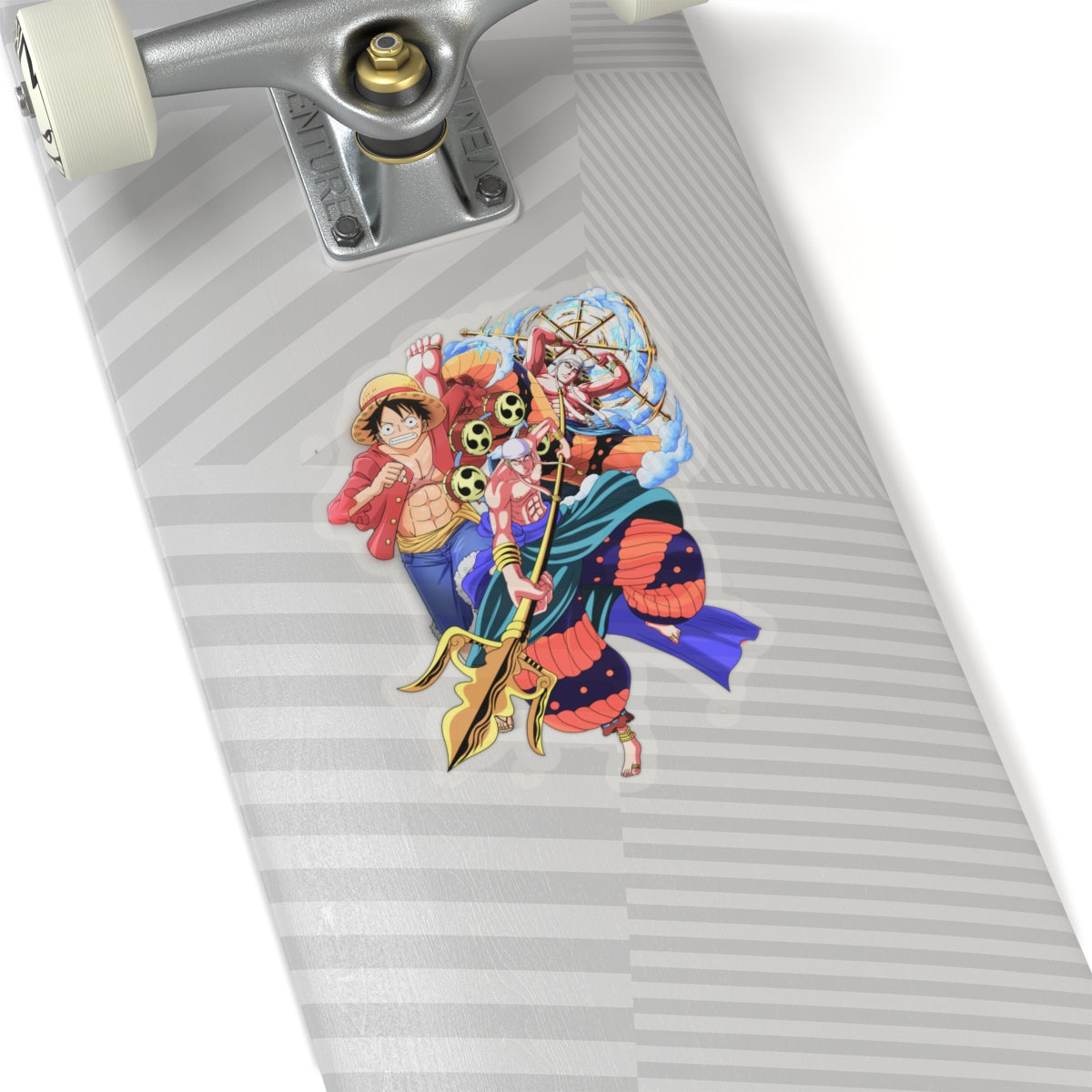 Luffy and Enel Vinyl Sticker – One Piece Showdown