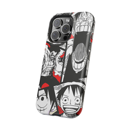 Luffy & Gear 5 Manga Tough Magnetic iPhone Case – Bold Adventure Design