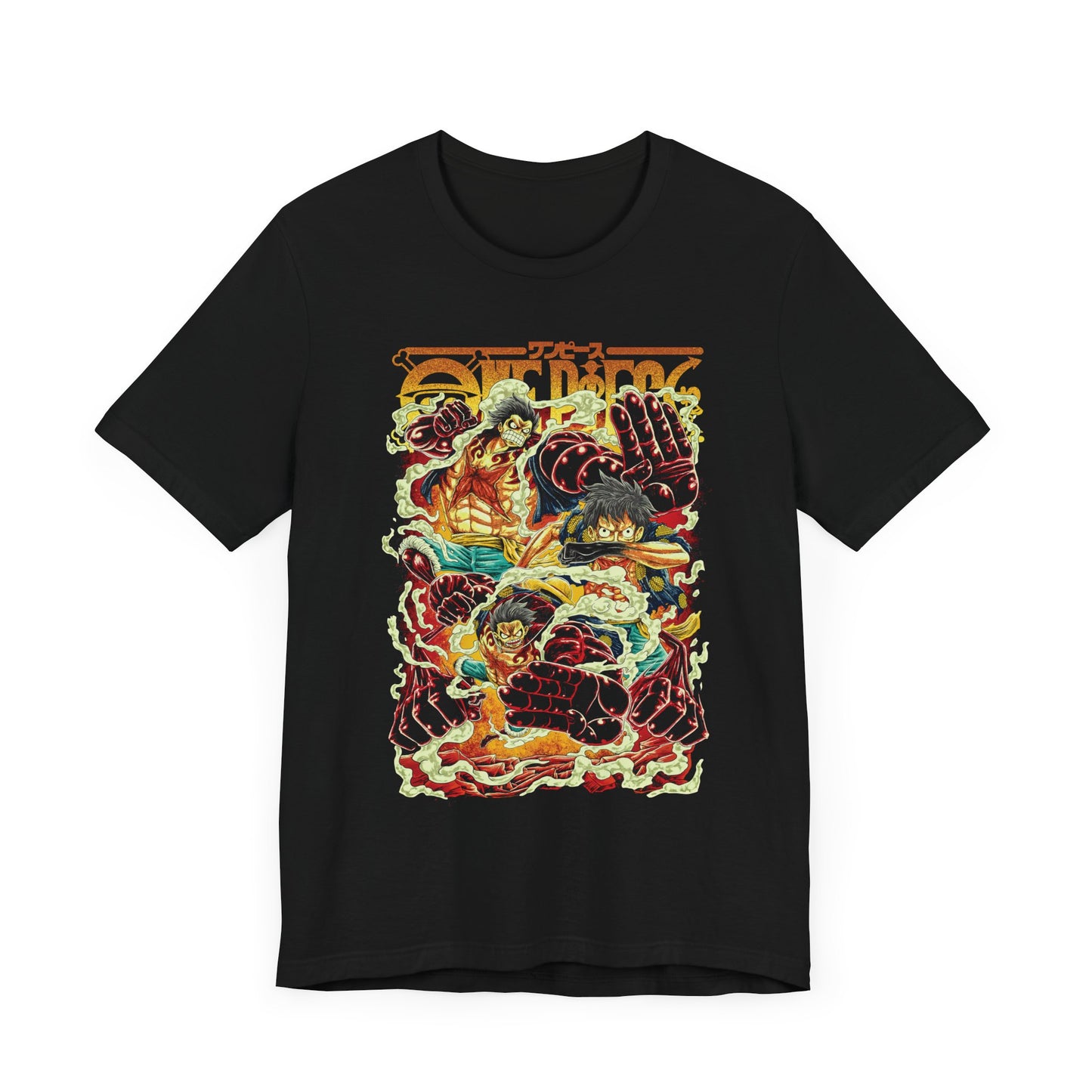 Gear Fourth Luffy Action Tee – One Piece Power-Up Graphic T-Shirt