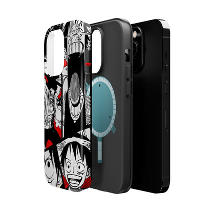 Luffy & Gear 5 Manga Tough Magnetic iPhone Case – Bold Adventure Design