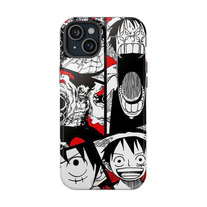 Luffy & Gear 5 Manga Tough Magnetic iPhone Case – Bold Adventure Design