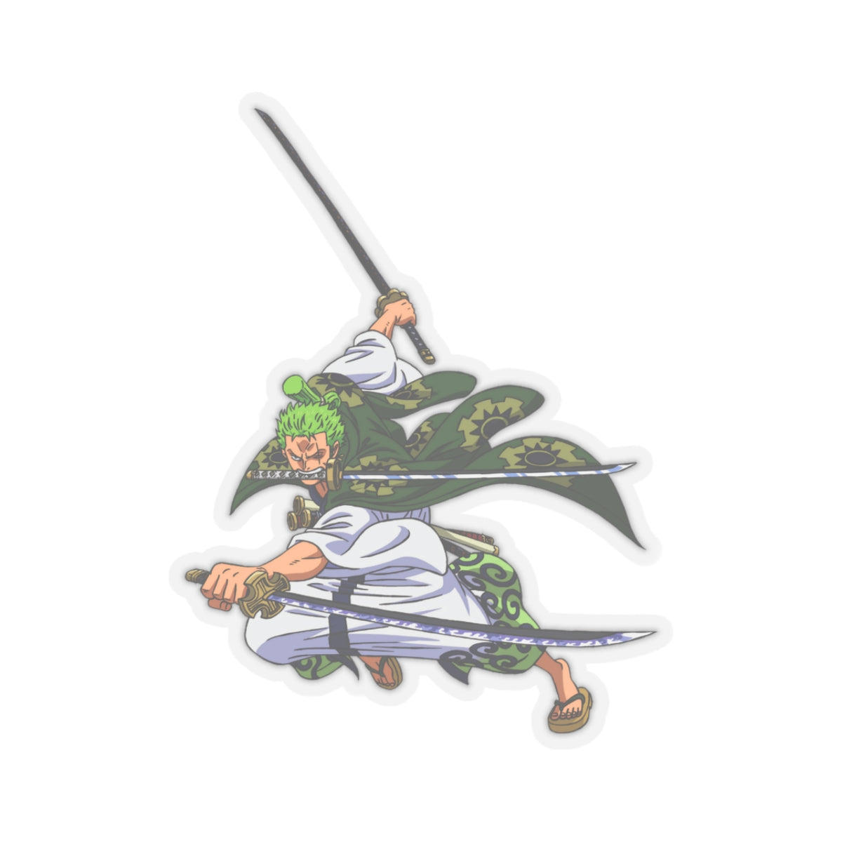 Kiss-Cut StickersRoronoa Zoro Kiss-Cut Sticker – Wano Samurai Style