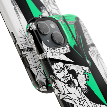 Dracule Mihawk Green Manga Tough Magnetic iPhone Case – Master Swordsman Design