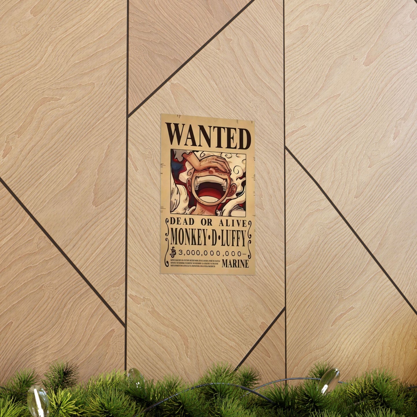 One Piece Monkey D. Luffy Wanted Poster - Premium Matte Art Print