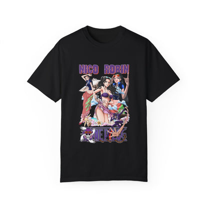 Garment-Dyed Nico Robin T-Shirt – One Piece Archaeologist Elegance