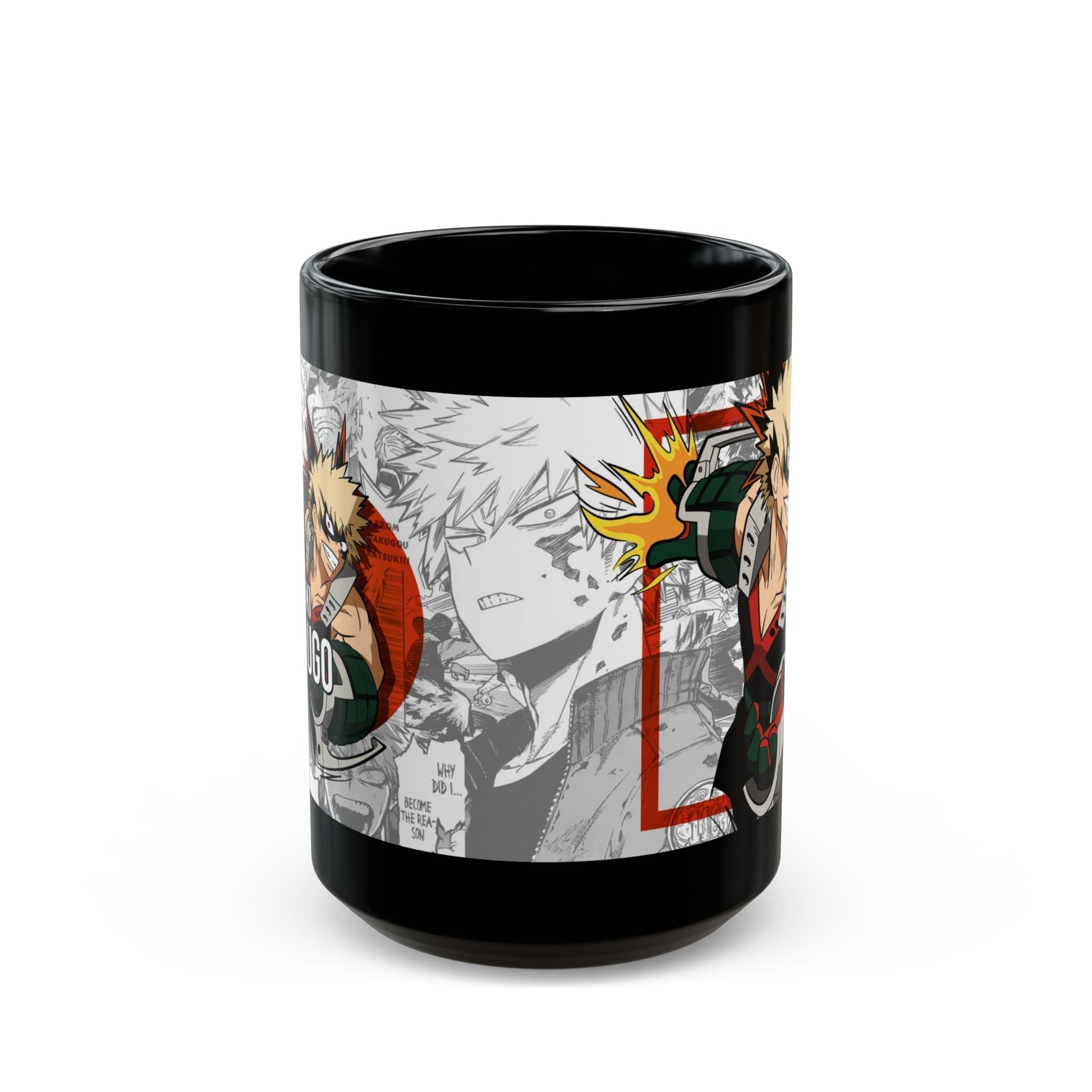 Katsuki Bakugo Black Ceramic Mug – My Hero Academia Explosive Design Printify