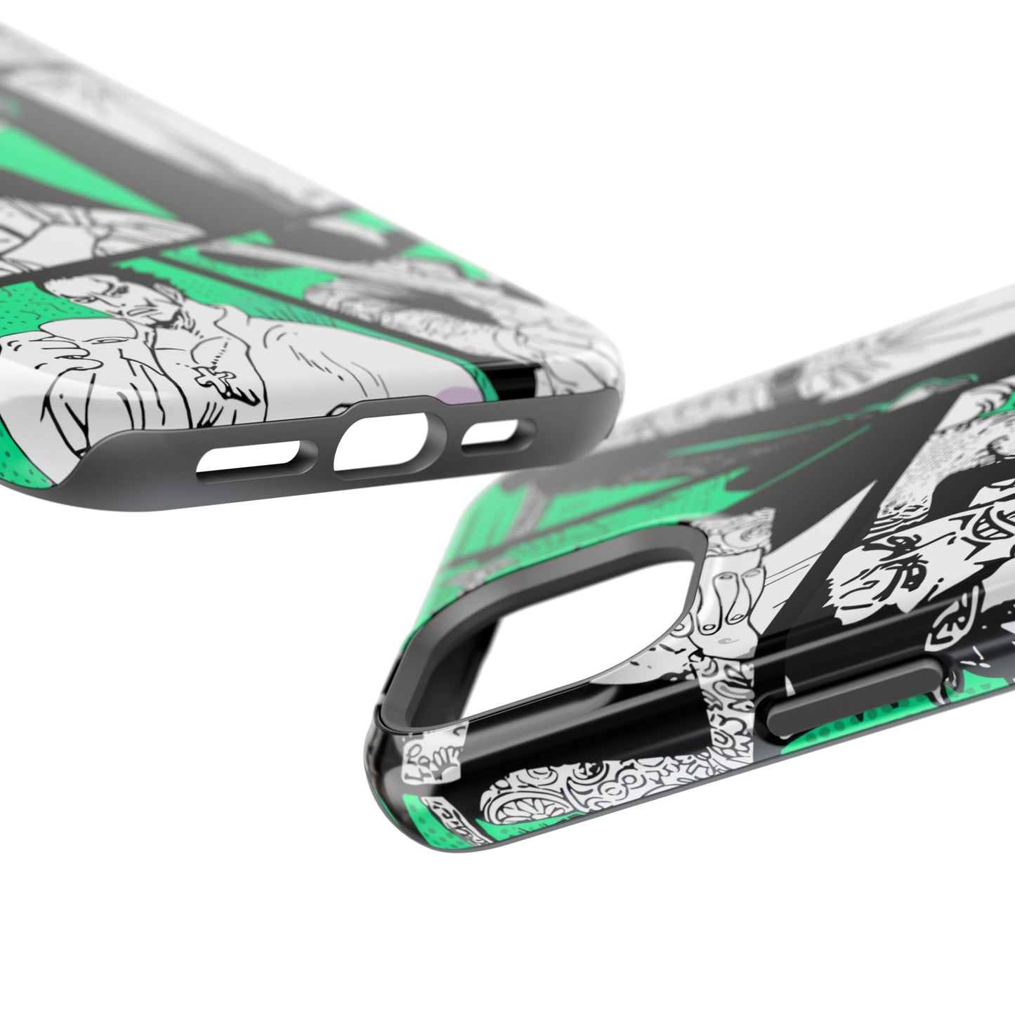 Dracule Mihawk Green Manga Tough Magnetic iPhone Case – Master Swordsman Design