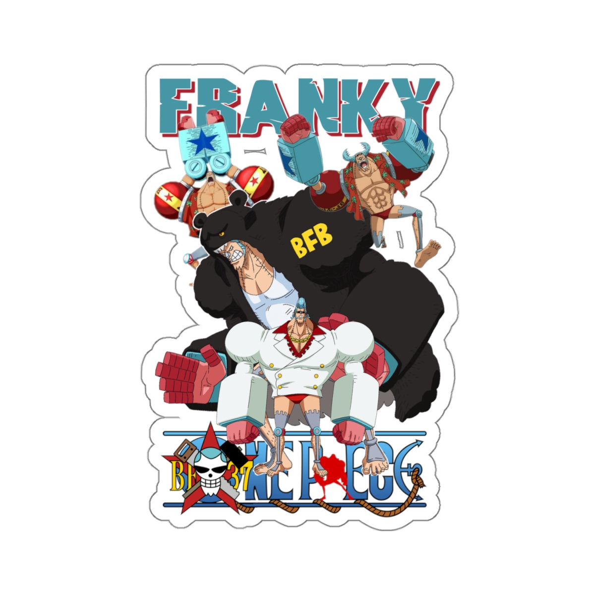 Franky Vinyl Sticker - One Piece