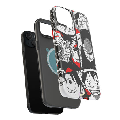 Luffy & Gear 5 Manga Tough Magnetic iPhone Case – Bold Adventure Design