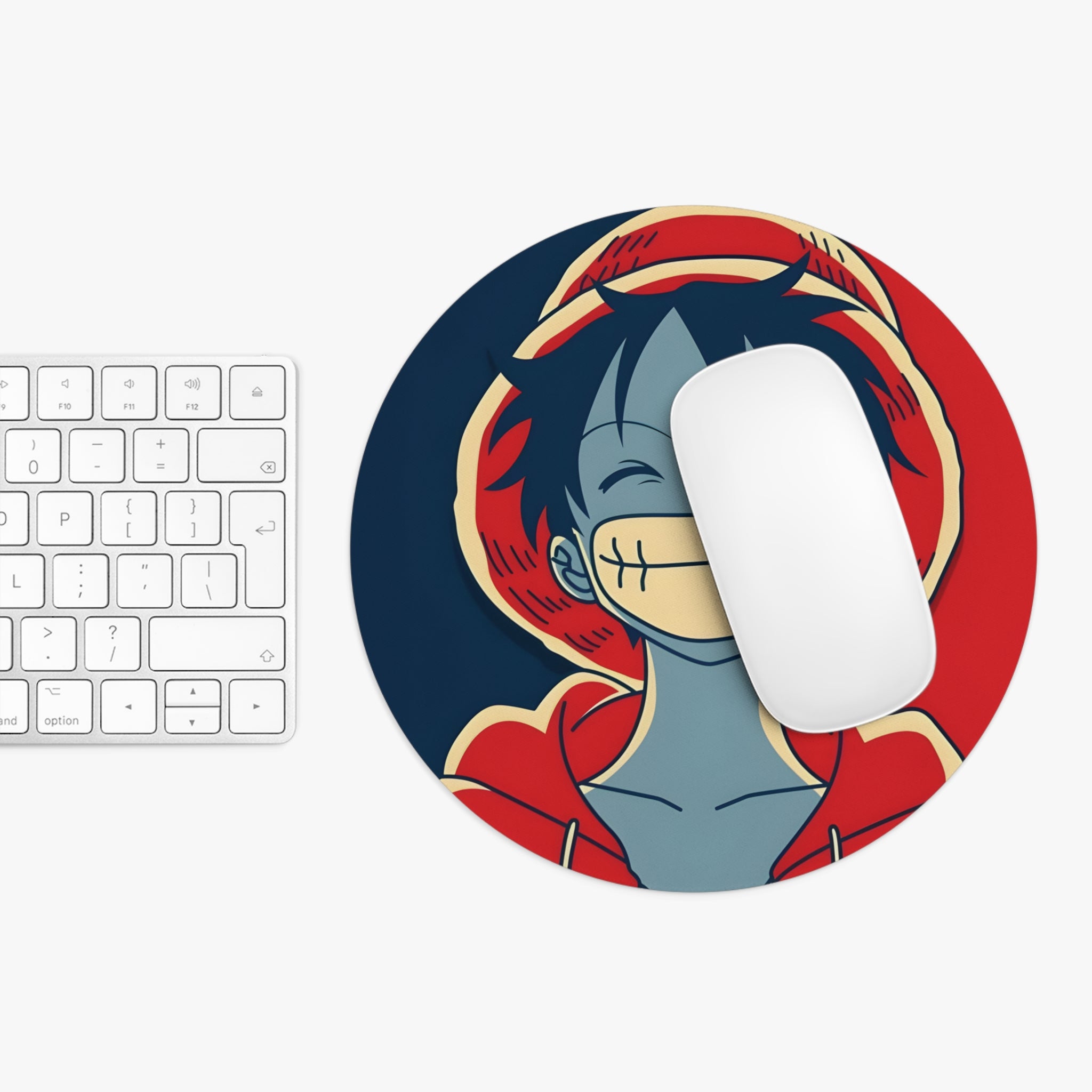 Luffy Smiling Face – Round Anime Mouse Pad for One Piece Fans