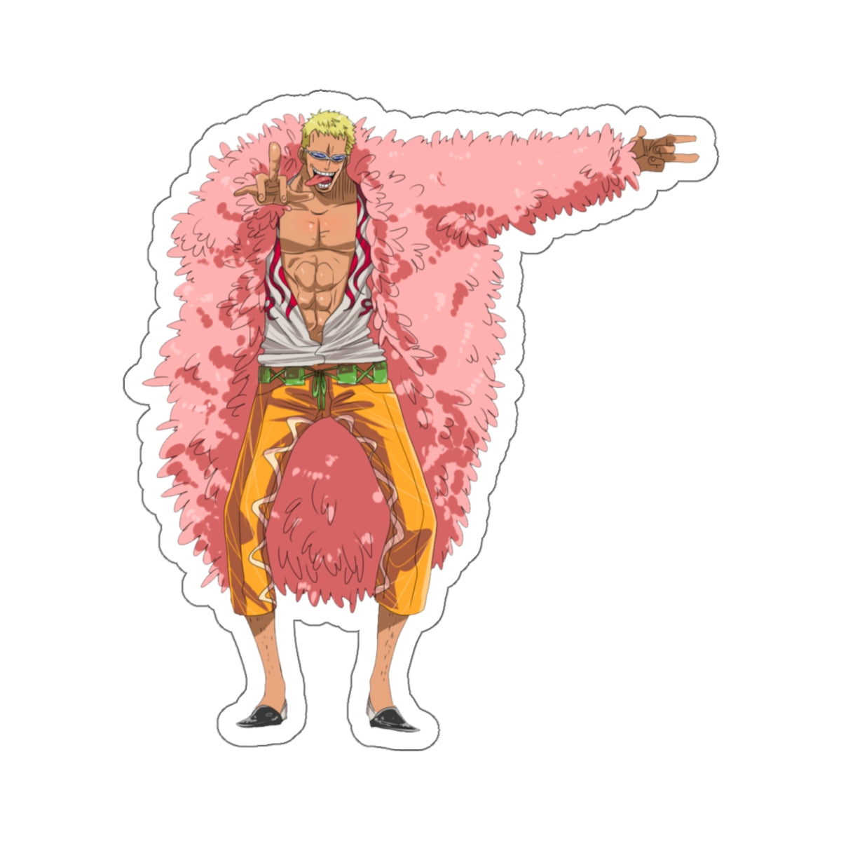 Doflamingo Premium Kiss-Cut Vinyl Sticker - Durable & Stylish