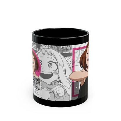 Ochaco Uraraka Black Ceramic Mug - My Hero Academia Inspired Gift