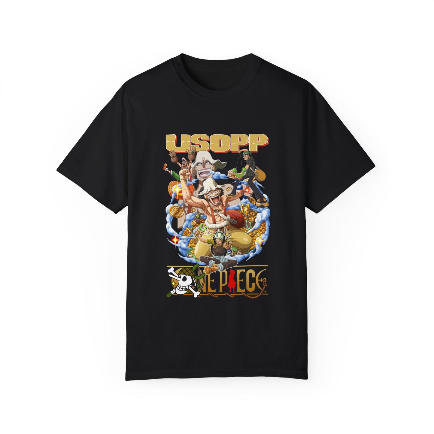 Garment-Dyed Usopp T-Shirt – One Piece The Sniper’s Spirit