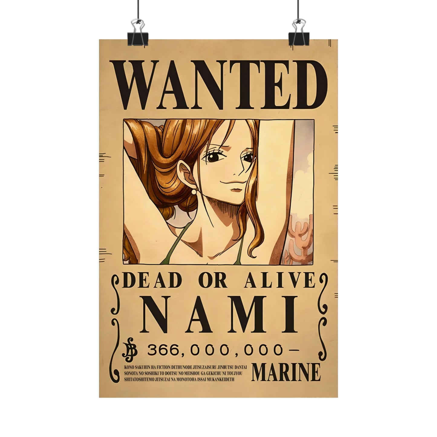 One Piece Nami Wanted Poster - Premium Matte Art Print