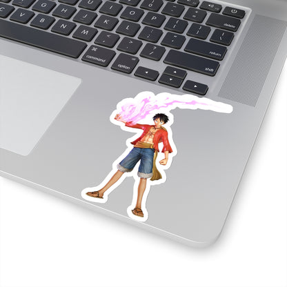 Luffy Fire Fist Inspired Kiss-Cut Sticker – Ignite Your Collection