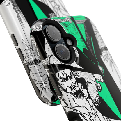 Dracule Mihawk Green Manga Tough Magnetic iPhone Case – Master Swordsman Design