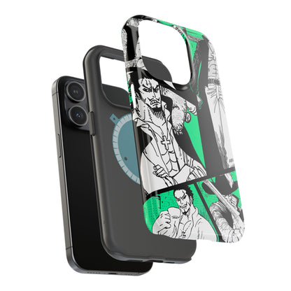 Dracule Mihawk Green Manga Tough Magnetic iPhone Case – Master Swordsman Design