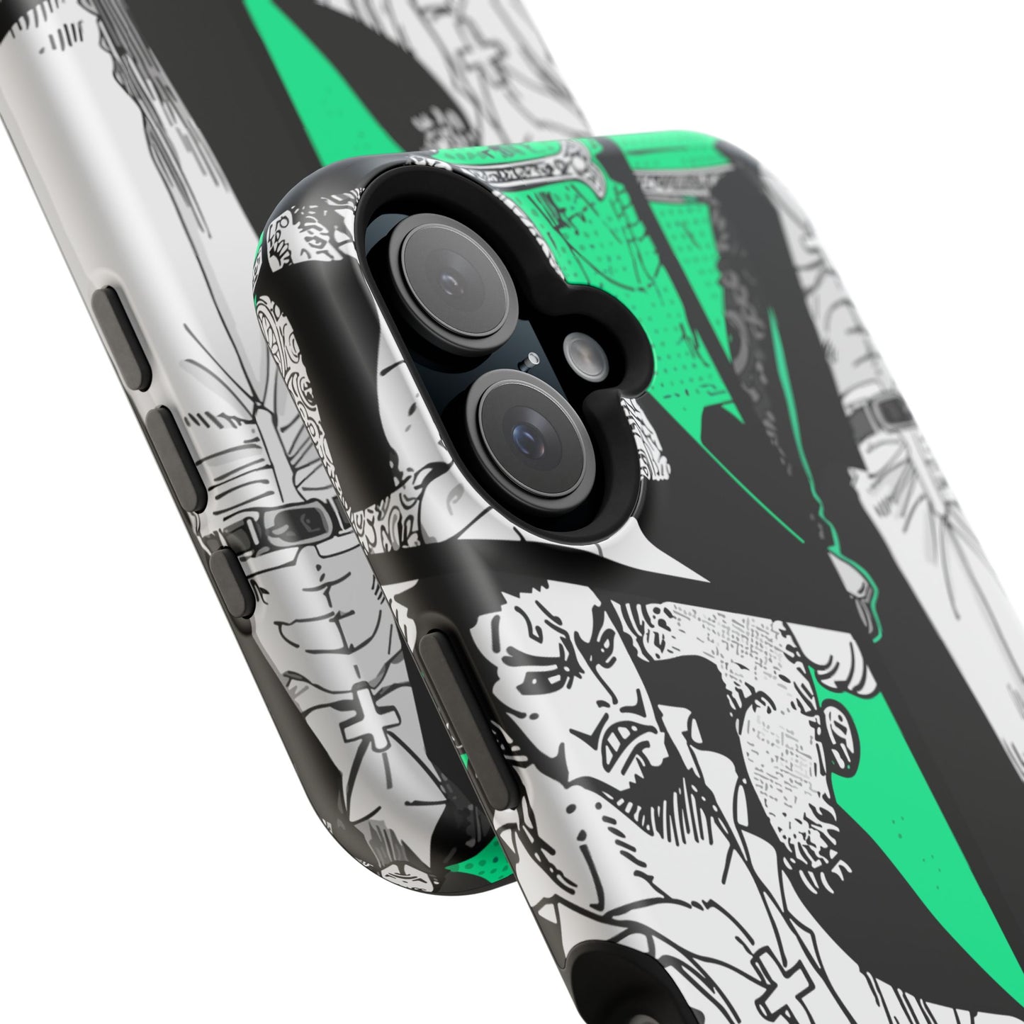 Dracule Mihawk Green Manga Tough Magnetic iPhone Case – Master Swordsman Design