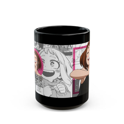 Ochaco Uraraka Black Ceramic Mug - My Hero Academia Inspired Gift