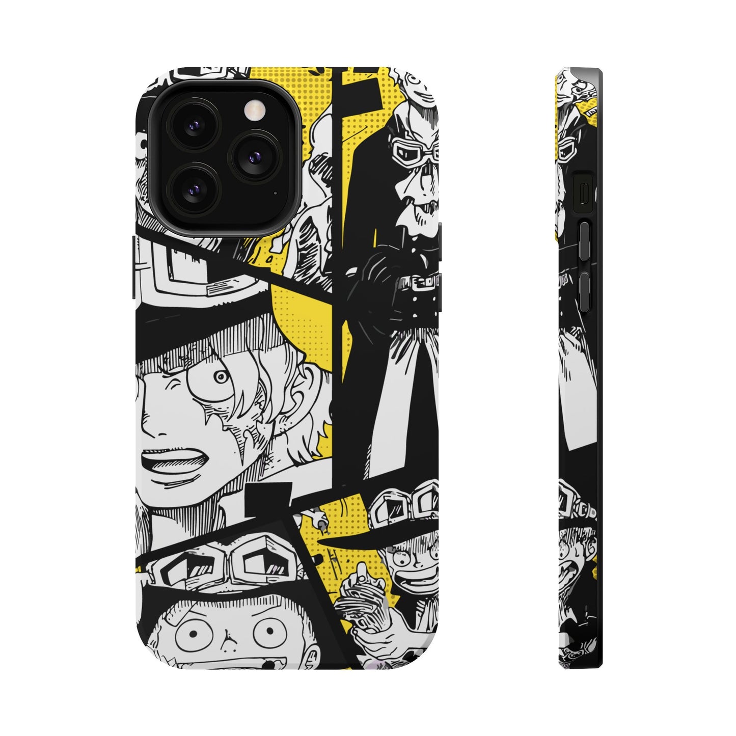 Sabo Yellow Manga Magnetic iPhone Case – Revolutionary Flame Design