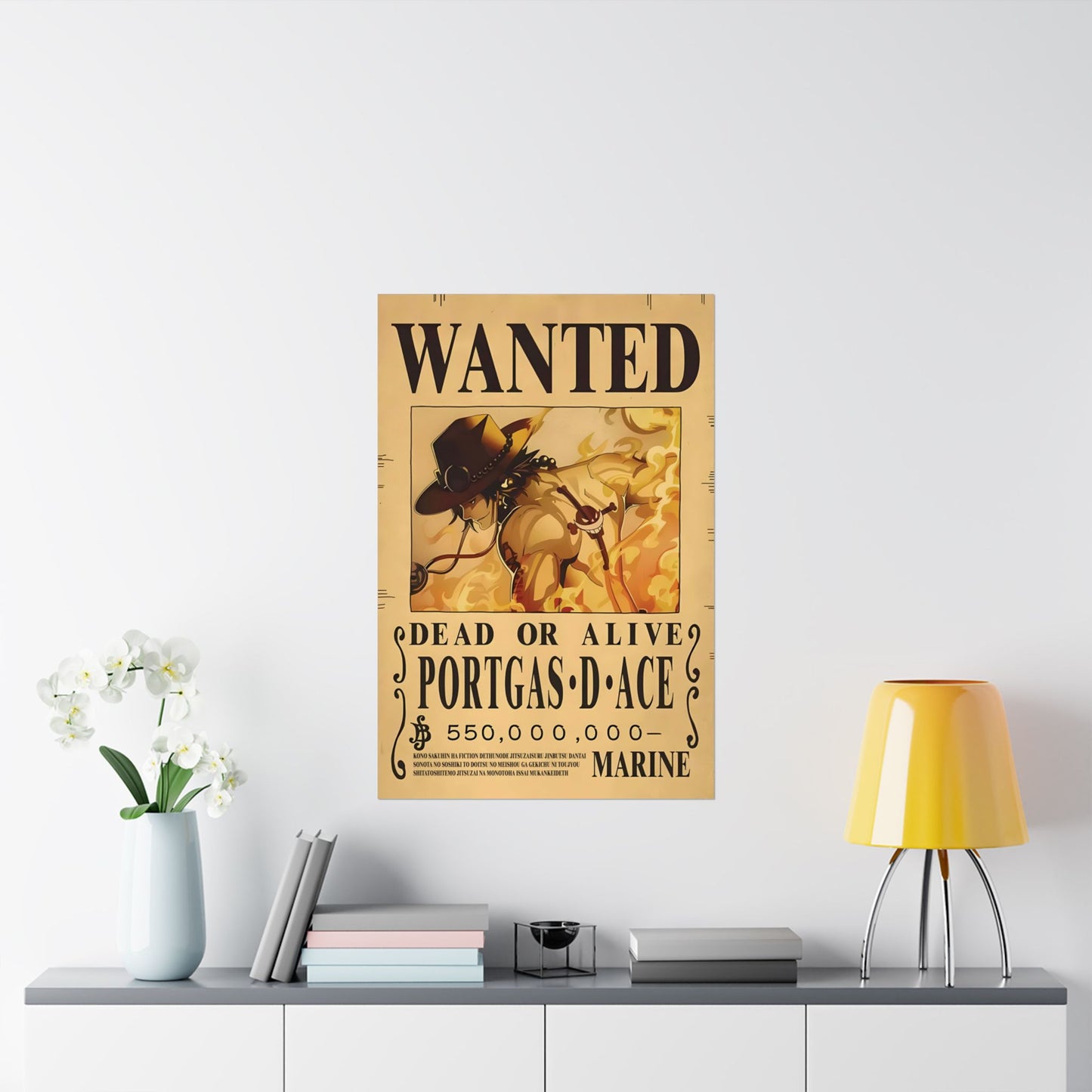 One Piece Portgas D. Ace Wanted Poster - Premium Matte Art Print