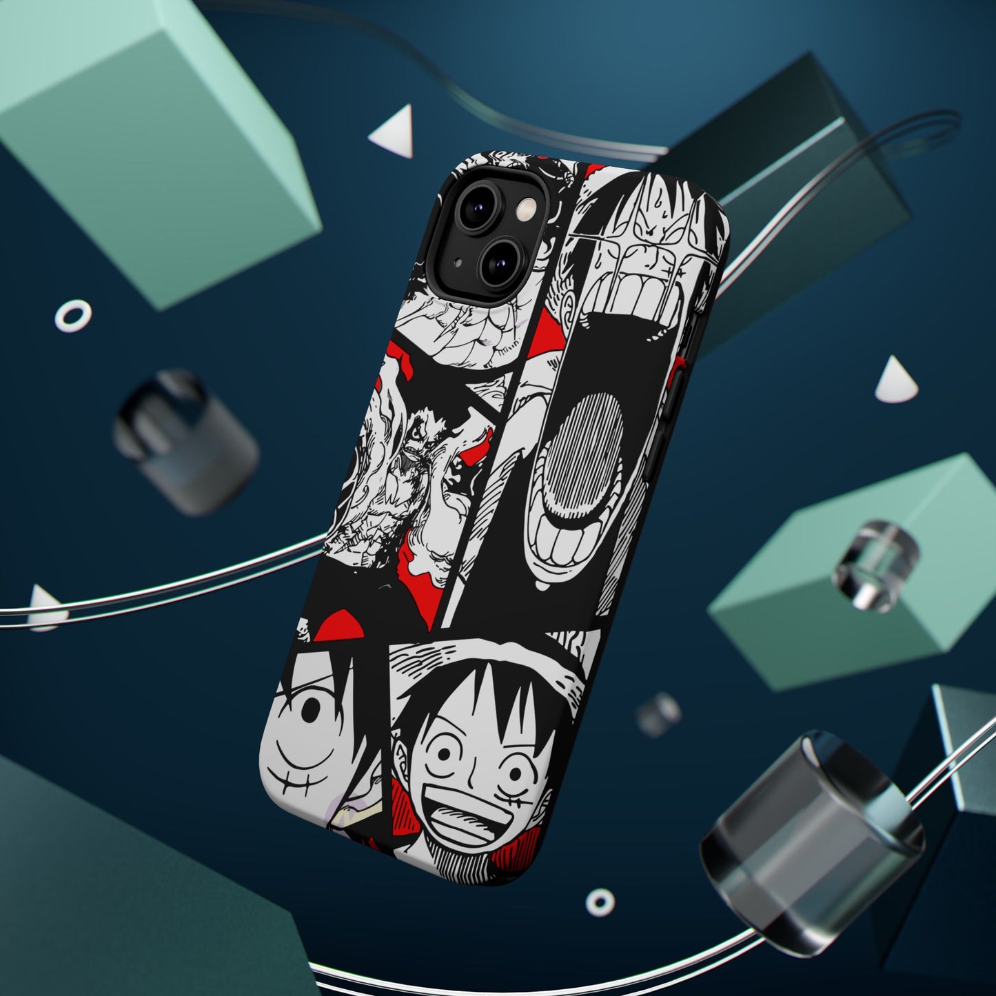 Luffy & Gear 5 Manga Tough Magnetic iPhone Case – Bold Adventure Design