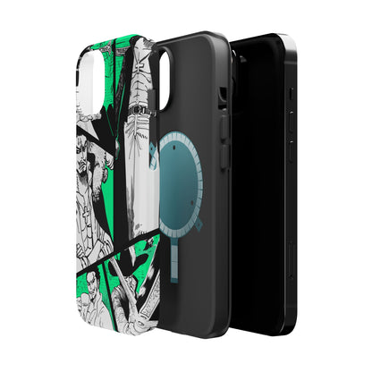 Dracule Mihawk Green Manga Tough Magnetic iPhone Case – Master Swordsman Design