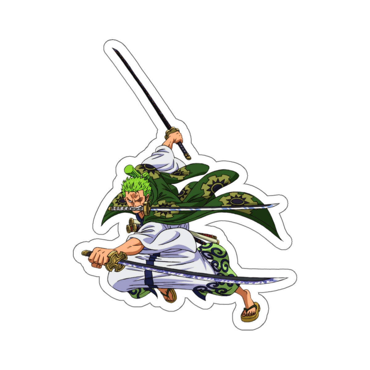 Kiss-Cut StickersRoronoa Zoro Kiss-Cut Sticker – Wano Samurai Style