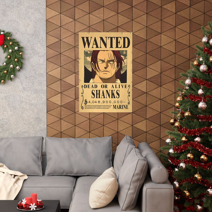 One Piece Shanks Wanted Poster - Premium Matte Art Print