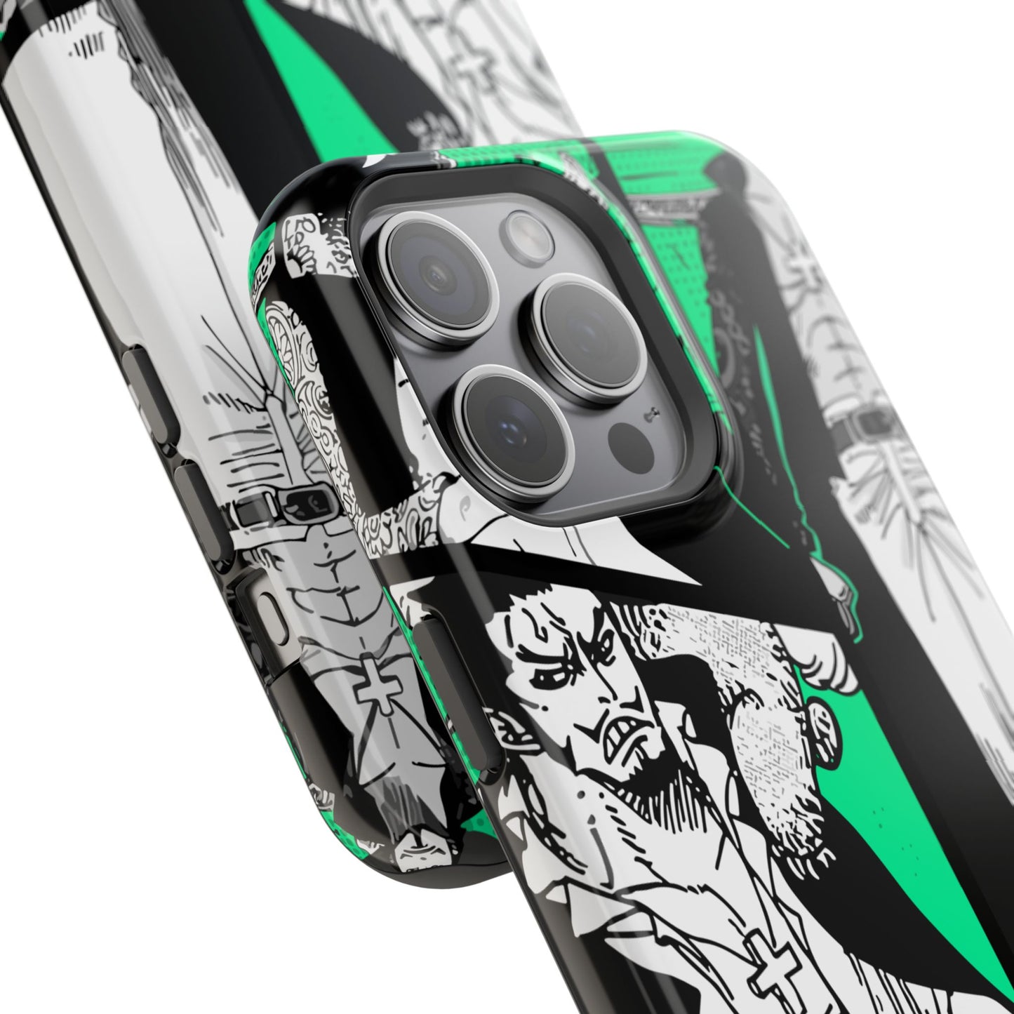 Dracule Mihawk Green Manga Tough Magnetic iPhone Case – Master Swordsman Design