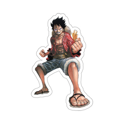 Luffy's Determined Stance Vinyl Sticker – Perfect for One Piece Fans