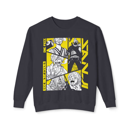 Sanji Crewneck Sweatshirt - Dynamic Yellow One Piece Design