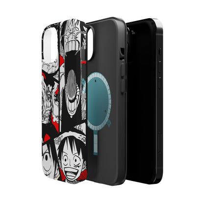 Luffy & Gear 5 Manga Tough Magnetic iPhone Case – Bold Adventure Design