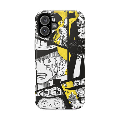 Sabo Yellow Manga Magnetic iPhone Case – Revolutionary Flame Design