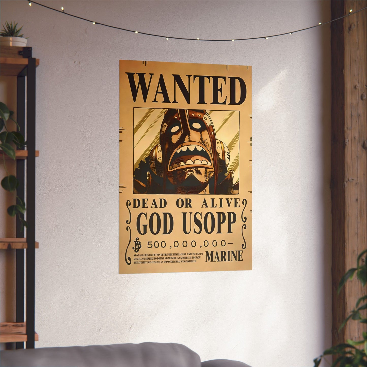 One Piece God Usopp Wanted Poster - Premium Matte Art Print