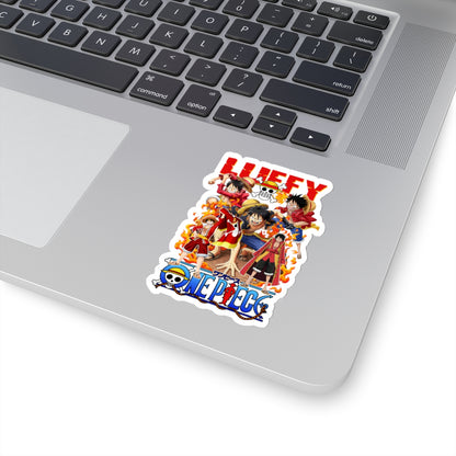 Monkey D. Luffy Evolution Kiss-Cut Sticker – One Piece Collection