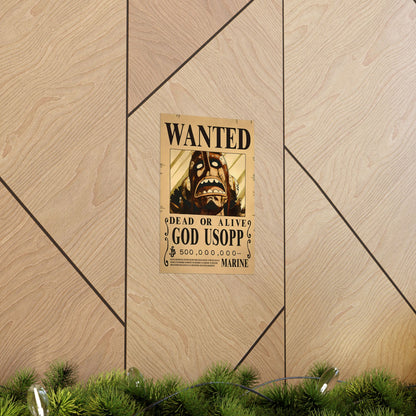 One Piece God Usopp Wanted Poster - Premium Matte Art Print