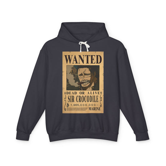 Sir Crocodile Wanted Poster Hoodie – One Piece Pirate Villain Design