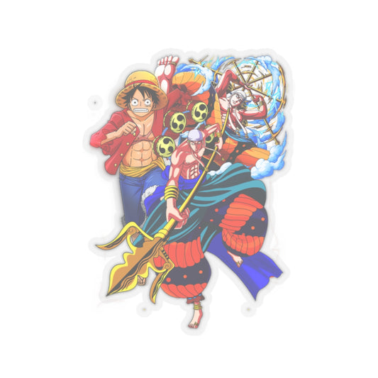 Luffy and Enel Vinyl Sticker – One Piece Showdown