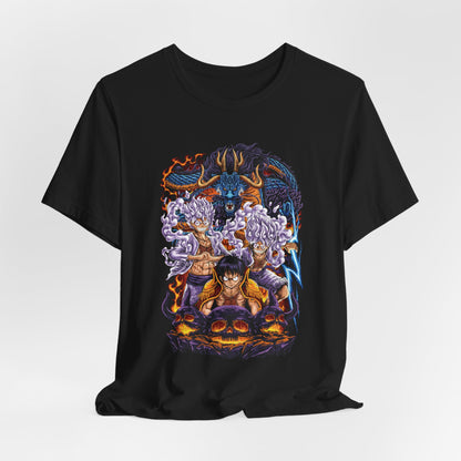 One Piece Wano Showdown Tee – Luffy vs Kaido Epic Battle T-Shirt