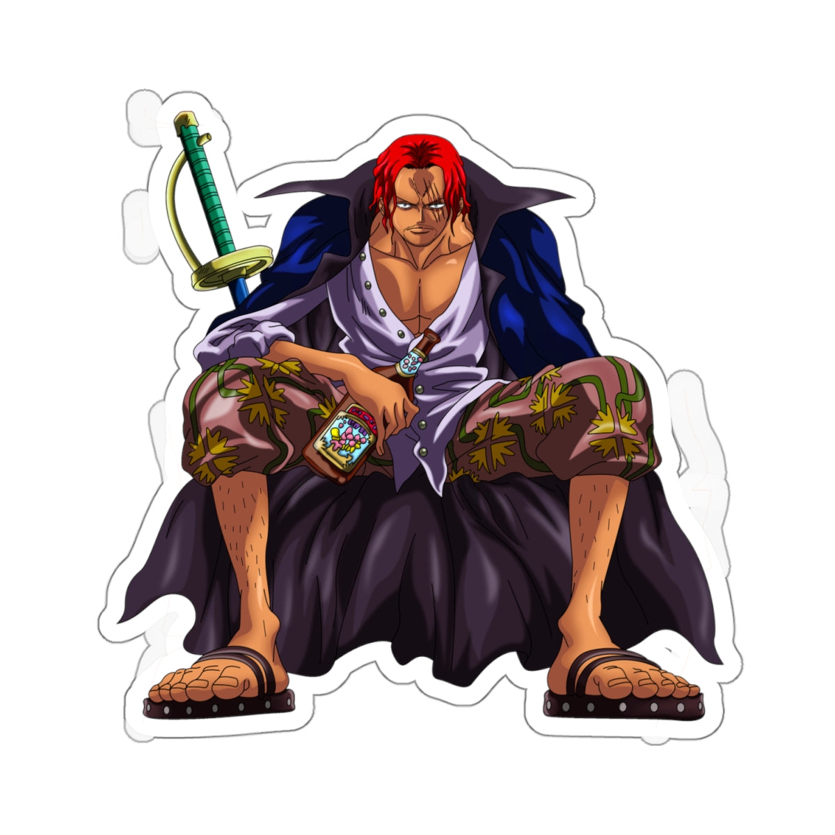 Shanks Kiss-Cut Sticker – The Legendary Red-Haired Pirate