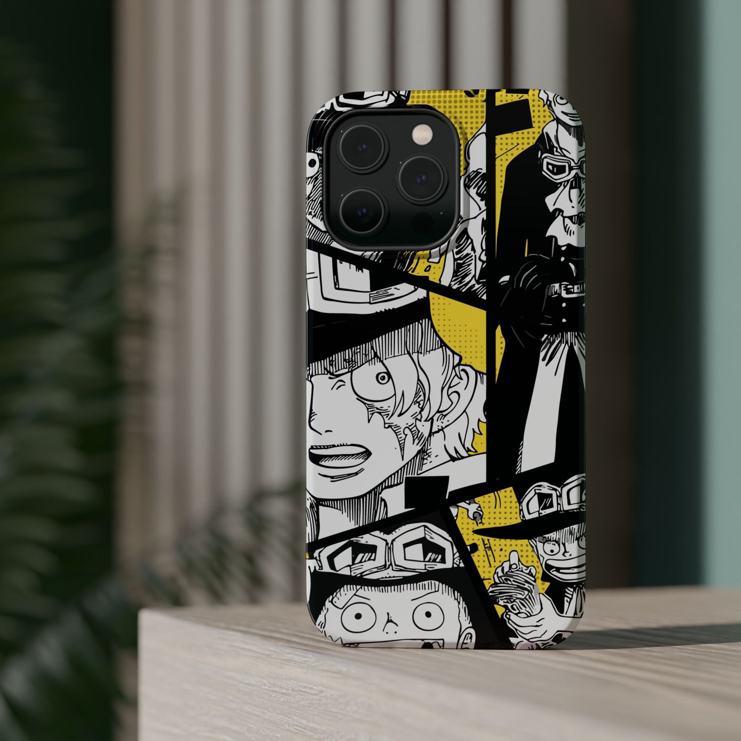 Sabo Yellow Manga Magnetic iPhone Case – Revolutionary Flame Design