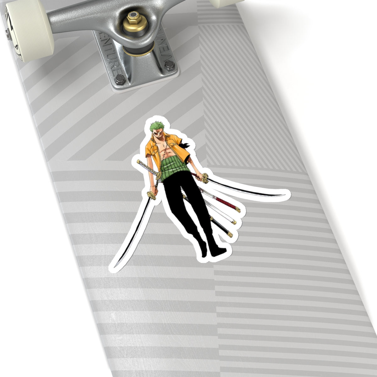 Unleash Zoro’s Three-Sword Style – Vinyl Sticker for True Warriors